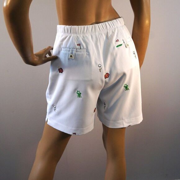 Coral Bay Golf Petites Shorts White Embroidered Golf Designs Size 6P - Picture 3 of 8
